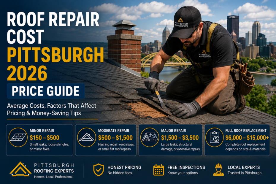 Roof Repair Cost Pittsburgh 2026 (Price Guide)
