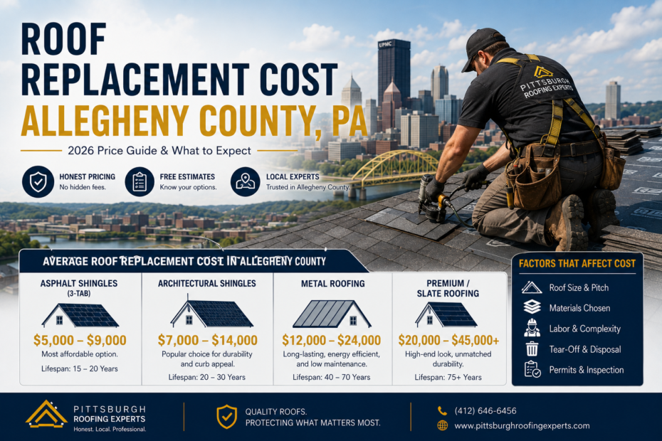 Roof Replacement Cost Allegheny County PA
